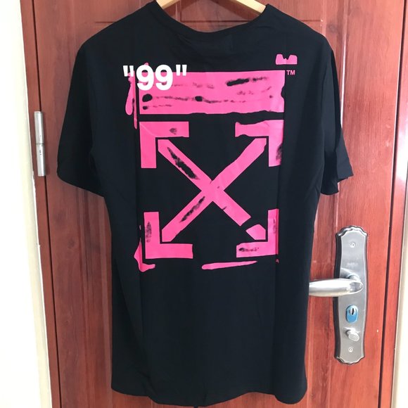 off-white cream printed short sleeve T-shirt